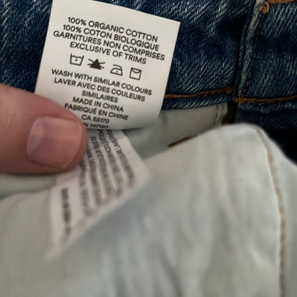 Frank & Oak Karen Kick Flare Raw Hem Organic Cotton Cropped Jeans 26 - Picture 11 of 14